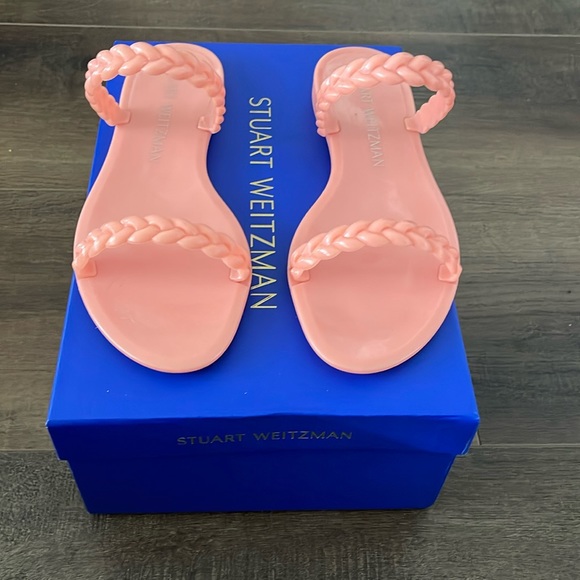 Stuart Weitzman Semi Shine Rubber Sandals - Picture 1 of 6